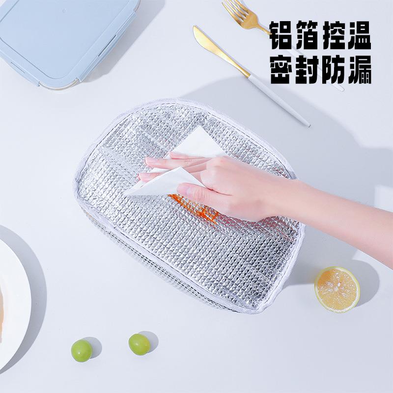 保温饭盒袋冬天超长便携加厚铝箔帆布上班族小学生专用手提便当包
