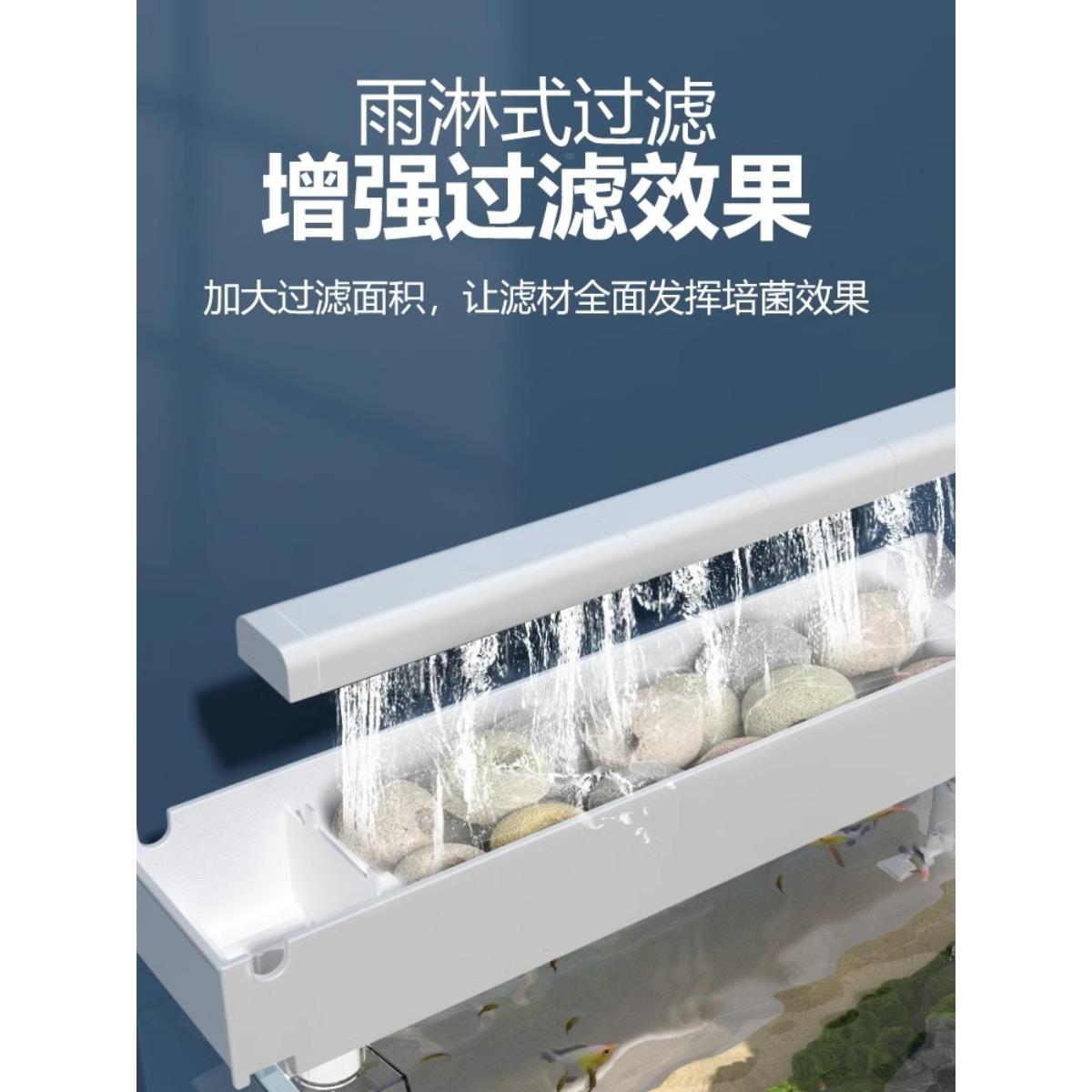 金利佳鱼缸过滤器三合一净水循环小型过滤系统顶滤外置滤盒循环泵