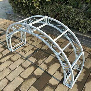 欧式铁艺花架拱门爬藤架庭院门垛月季三角梅支架半拱门头攀爬支架