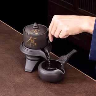 紫砂茶具一套家用饮茶套装陶瓷紫砂壶懒自动泡茶器物功夫茶壶茶杯