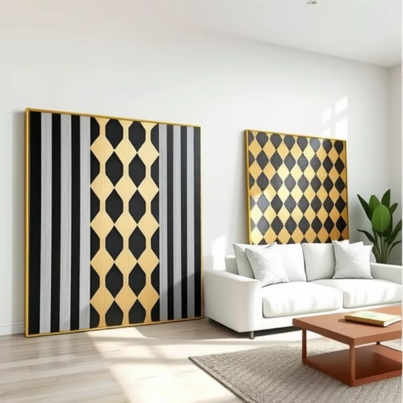 厂家专供新材料聚酯纤维木质吸音板异形多样格栅隔音护墙板