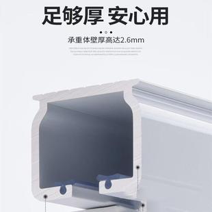 窗帘杆滑轨导轨深圳定制 窗帘轨道重型轴承轮加厚直轨单双轨侧顶装