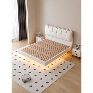 Casa Relax薄床头榻榻米软包齐边床榉木排骨架床架可定制任意尺寸