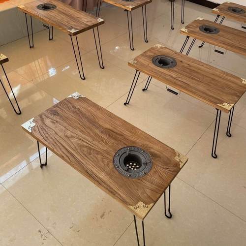 户外炉便携式庭院可折叠实木茶几家庭模型