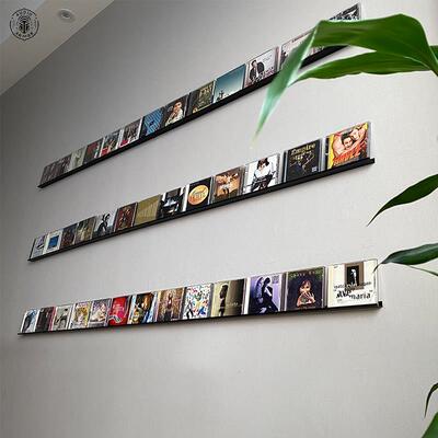 CD展示架CD收纳专辑壁挂墙面上铁艺黑白 音乐护甲 CD架CD碟片架子