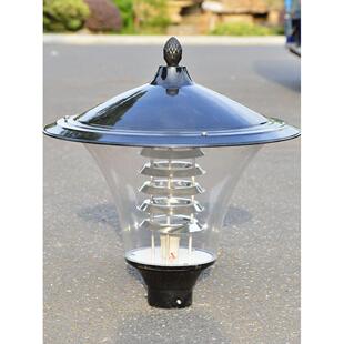led庭院灯头景观户外3米防水小区路灯灯罩太阳能高杆75mm灯杆防锈