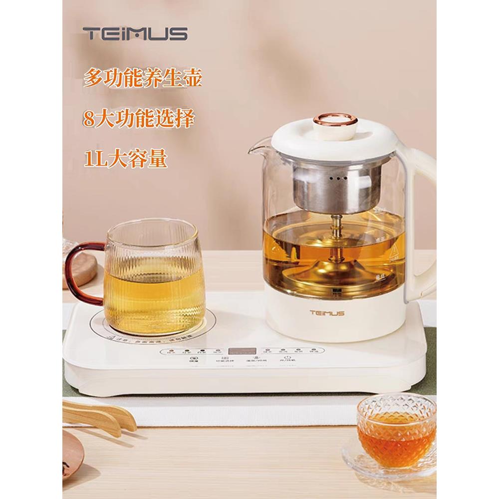 TEIMUS全自动蒸汽煮茶器多功能淋煮茶花茶壶办公室保温蒸汽萃取壶