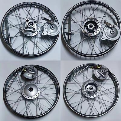 CG125机车珠江ZJ125男装机车后毂前后钢圈轮壳轮网总成