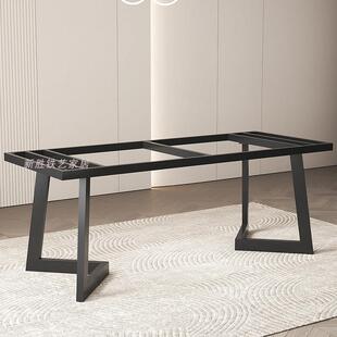 桌腿支架长方形大理石餐桌脚岩板桌脚不锈钢茶台茶几脚架加厚底座