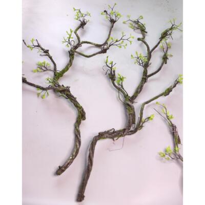 彷真森系苔藓树藤枯藤造景装饰摆放假藤条青苔藤垂挂陈列树枝花艺