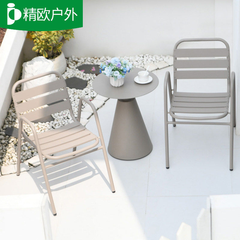 阳台休闲区布置茶桌椅组合简约茶几椅子小户型家用三件套一桌两椅