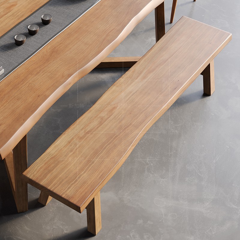 实木长条凳家用板凳商用日式长方形原木简约餐桌凳长条椅长板凳