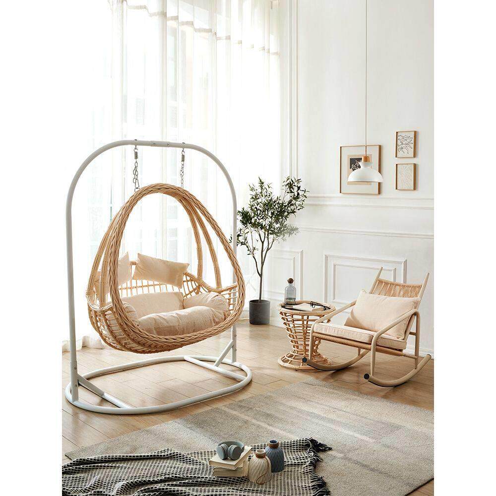 双人吊椅户外阳台家用摇篮秋千室内懒人休闲单人吊牀摇椅吊篮藤椅