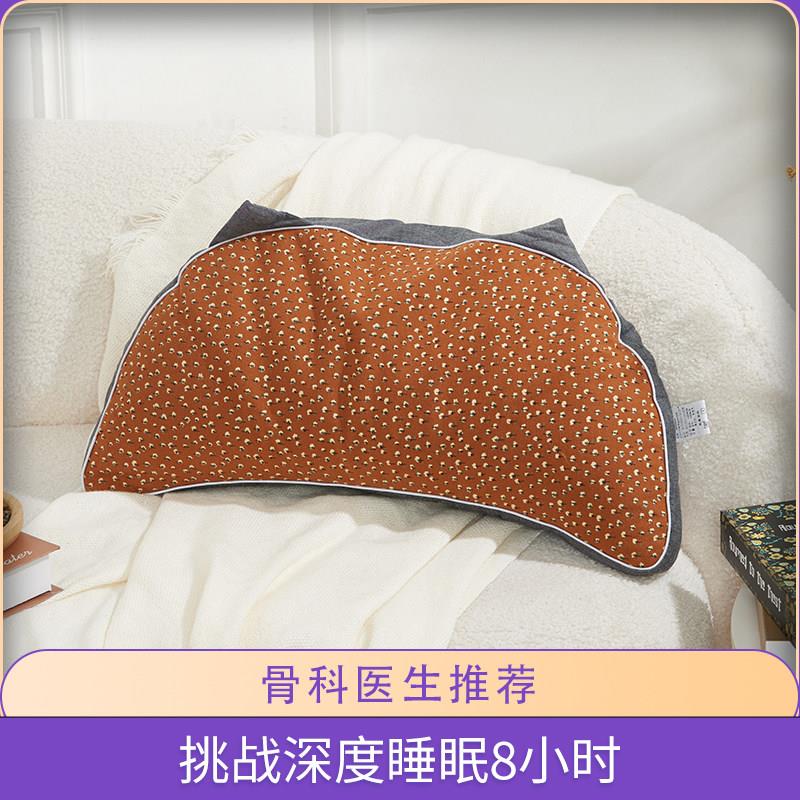 猫耳朵凉山苦荞麦枕可爱抱枕护颈椎安神助眠荞麦壳枕头单人睡眠枕