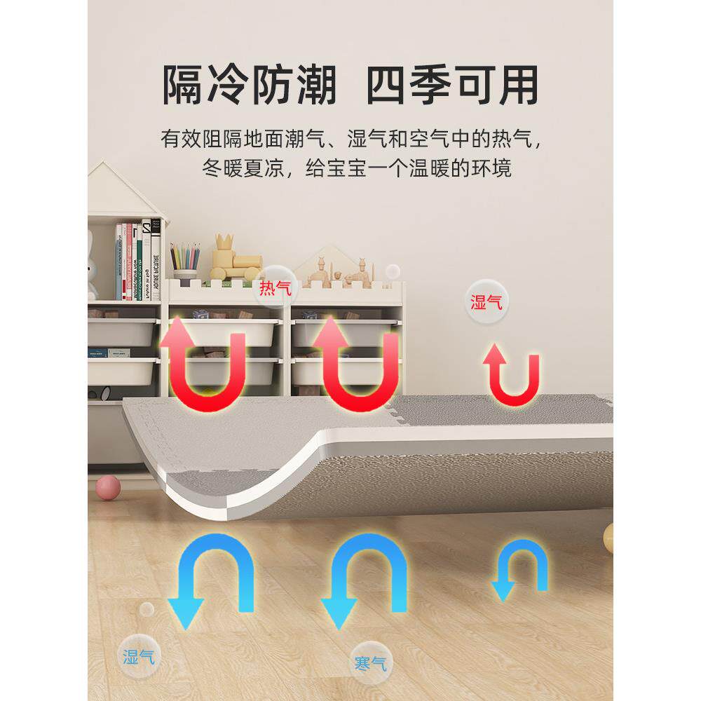 泡沫地板垫家用婴儿拼接爬行垫卧室加厚儿童地板垫亲肤爬行垫客厅