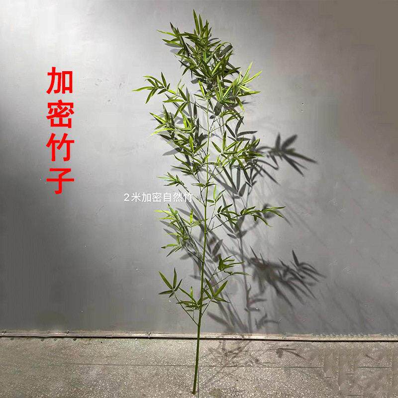 彷真竹子室内装饰真加密过胶叶细水假竹外景观挡墙造景加密绿植