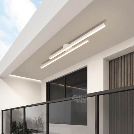 阳台玄关过道走廊衣帽间饭厅卧室吸顶灯简约现代大气长条LED灯具