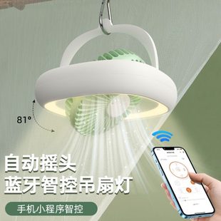 摇头风扇床上蚊帐内可悬挂吊扇家用学生宿舍静音桌面台扇充电电扇