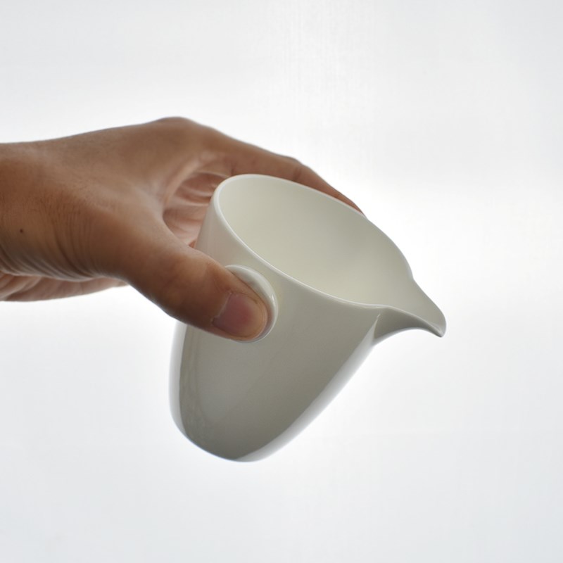 公道杯249ml骨瓷o纯白分茶器浇汁杯奶杯功夫茶具轻奢白胎唐山素胎