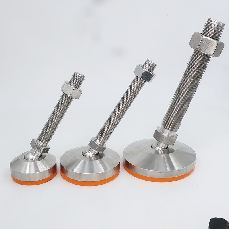 304不锈钢万向重型脚杯防滑固定地脚D螺丝调节脚m16m20机床支撑脚