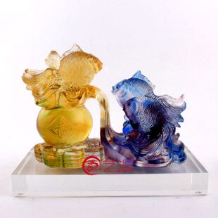 琉璃摆件创意家居装饰品送亲戚朋友同事结婚生日的礼物福运连连