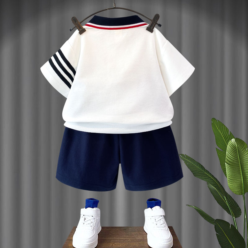 左西男童运动套装夏薄款幼儿园园服夏装儿童毕业照班服六一演出服