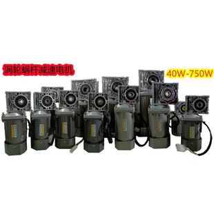 750W调速220V三相380V NMRV0340交流减速马达涡轮蜗杆减速电机40W