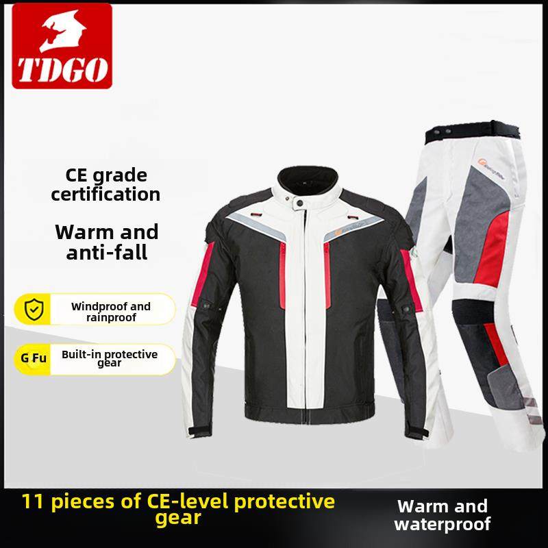 摩托车骑行服男套装秋冬季防风保暖衣服机车拉力服护具四季通用女