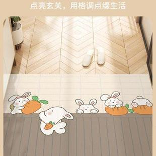 小白兔垫子 入户门垫PVC地垫门口脚垫防滑进门地垫可裁剪家用新款