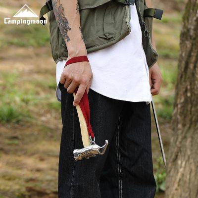 CAMPINGMOON柯曼户外不锈钢锤子露营地钉犀牛锤 起钉锤 榔头营锤