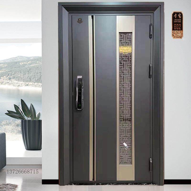 304不锈钢单门韩式门家用安全入户门农村别墅进户大门防盗门加厚