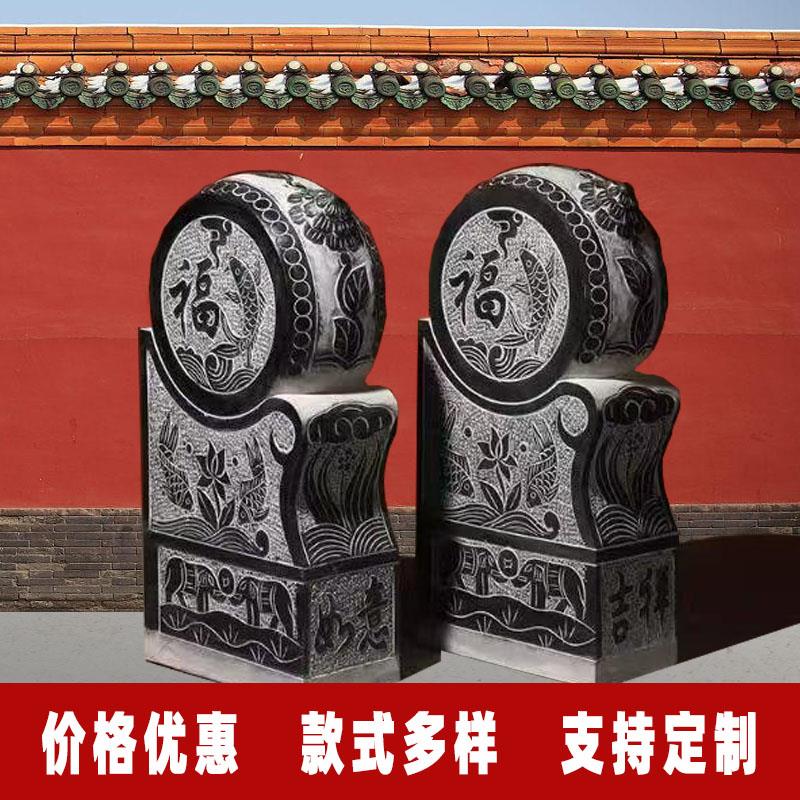 石雕青石彷古门墩抱鼓石一对大象招财摆件庭院会所装饰摆饰