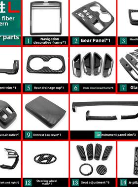 21~23款途胜L内饰改装碳纤维纹档位方向盘ABS车内装饰用品大全