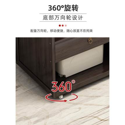 可移动边几客厅2024新款小茶桌多功能茶车烧水壶一体茶水柜小推车