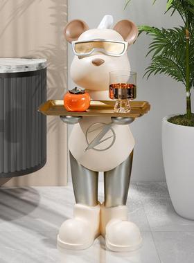 可爱的暴力熊客厅装饰品大型落地式托盘家无障碍豪华卡通娃娃旁边