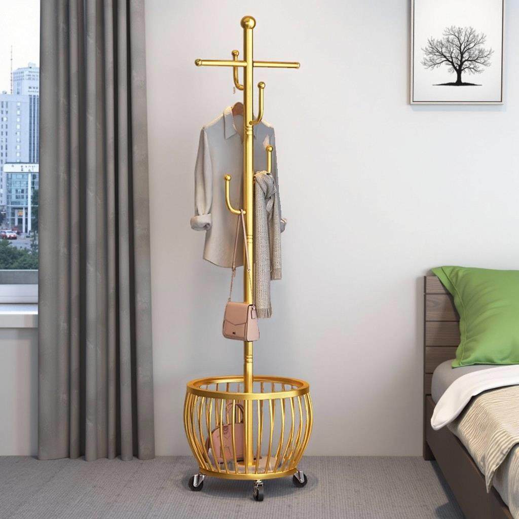 衣帽架落地卧室挂衣架简约现代立式网红衣服架子家用客厅挂包架子