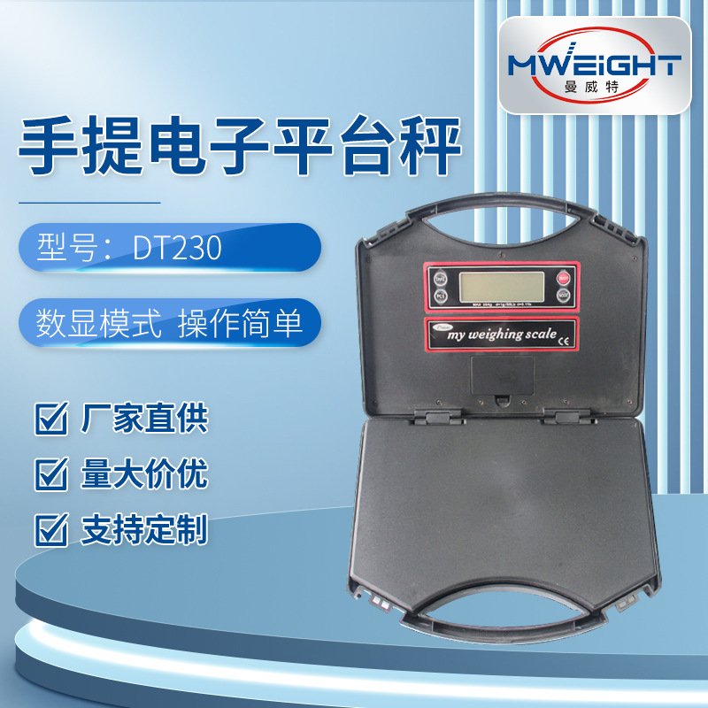 厂家供应DT230手提电子平台秤 厨房家用便携式电子秤 工业秤