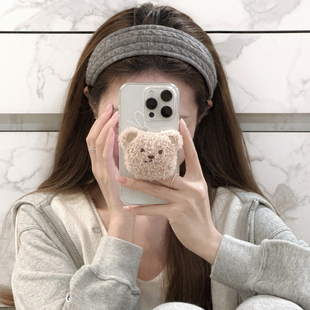 韩系秋冬毛线针织宽边发箍女气质高颅顶压发头箍日常百搭外出发卡