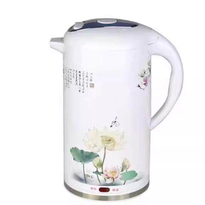 普丽斯2.2L双层保温速热烧水壶304钢超大容量家用多款花色快煮壶