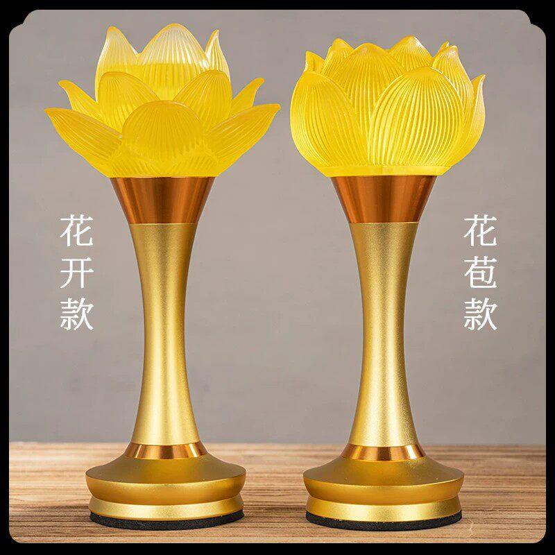 新款充电插电家用佛前供灯led佛灯长明灯佛堂莲花灯水晶供佛灯