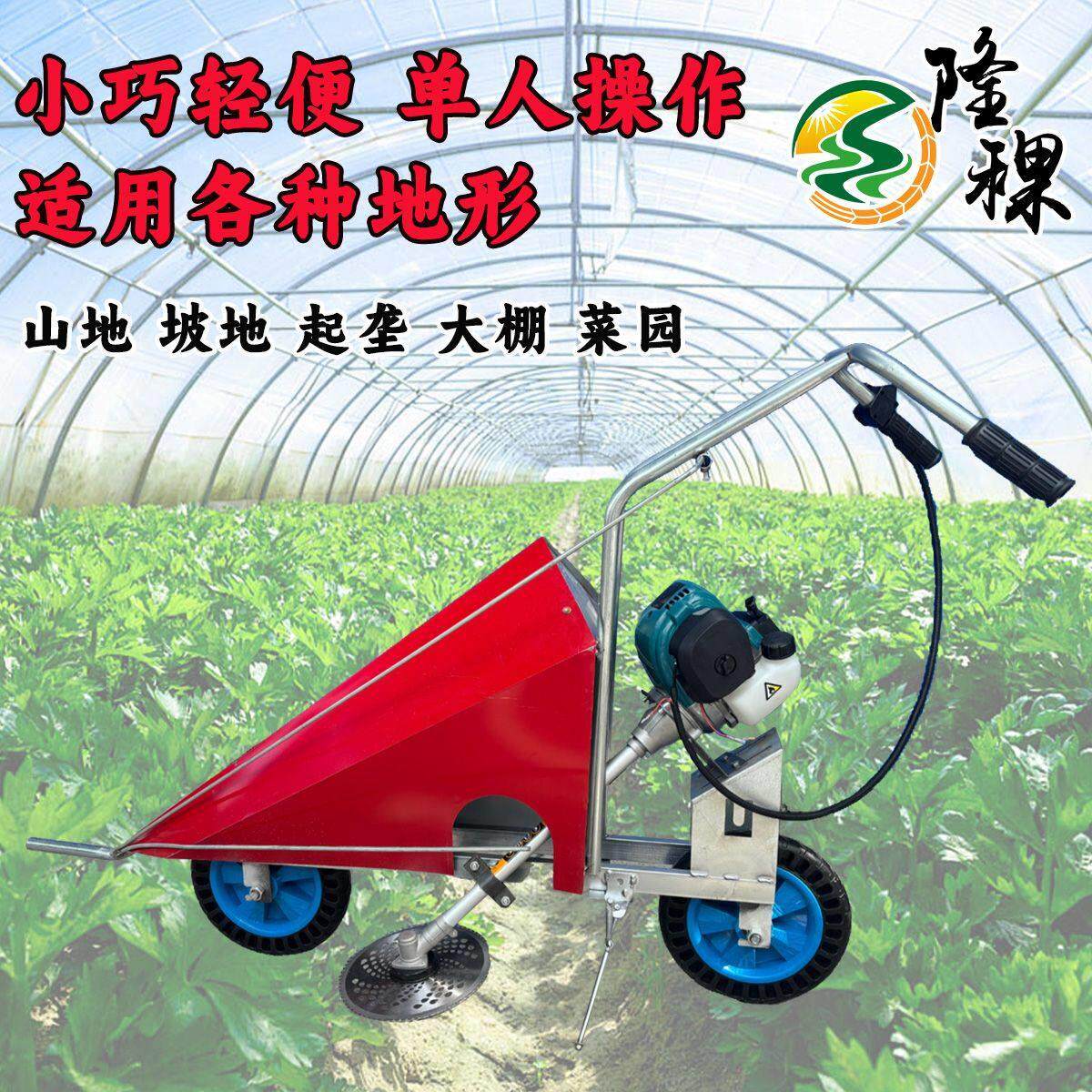 小型辣椒玉米大豆秸秆收割机甘蔗棉花手推割倒机手扶式割晒机农用