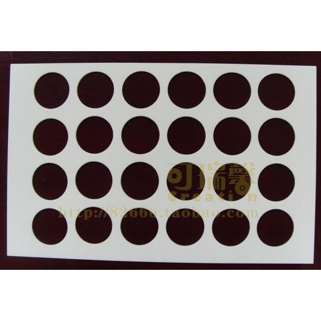 DIY巧克力转印纸生日蛋糕店制作烘焙用纸配套硅胶模具模板圆形4CM