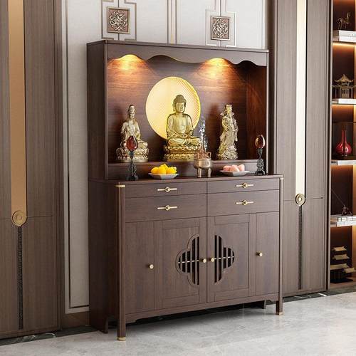 新中式实木供桌家用佛龛神龛神台柜客厅佛像供奉桌贡台