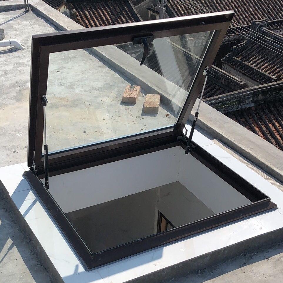 加厚铝合金斜木屋顶天窗屋顶斜坡阁楼斜顶温室窗平房屋手动电动