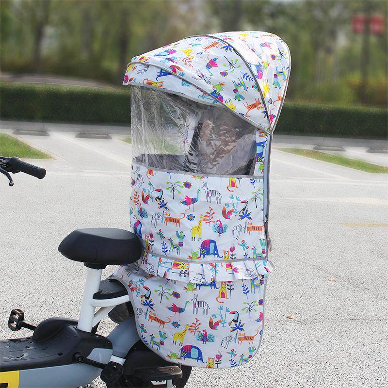 电动自行车儿童座椅后置雨篷防风棉雨棚加大加长保暖厚棉棚