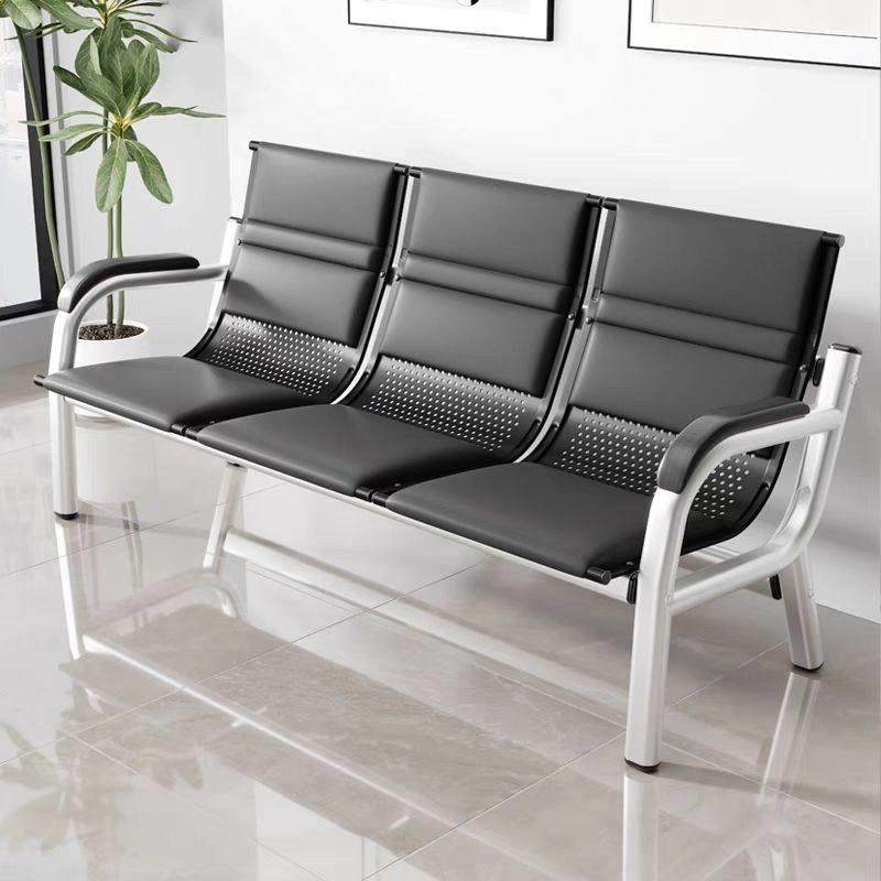 办公沙发铁架三人位办公室茶几组合简约现代接待商务会客铁艺排椅