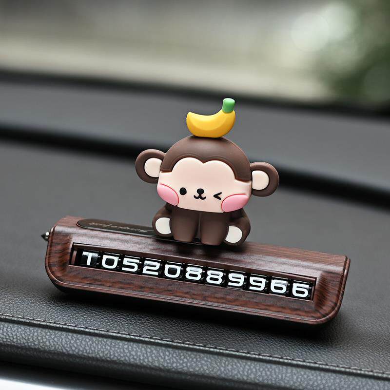 滚动临时停车号码牌汽车破窗器隐藏挪车移车电话牌车载内装饰摆饰