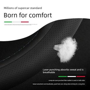 Xt4汽车改装 凯迪拉克Ct5 Xt6 Ct6 麂皮方向盘套运动车把套 Xt5