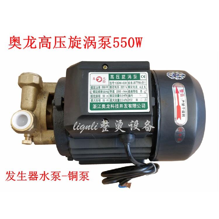 正品奥龙高压漩涡泵550W蒸汽发生器水泵锅炉电机高压泵高温铸铜泵