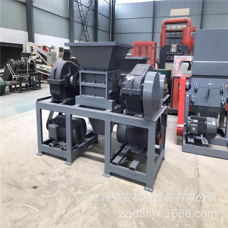 废旧金属油漆桶轮胎家具破碎机 橡胶塑料木材托盘大型双轴撕碎机